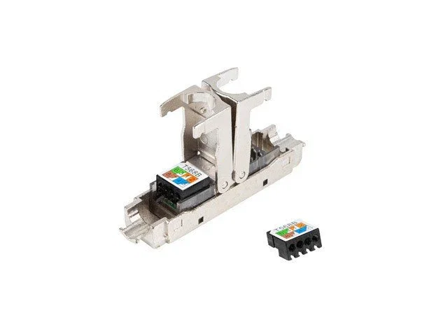 Lanberg PL2S6-6000TL Conector RJ-45 Cat6 F/UTP (FTP) Herramienta-Free, Color Negro, Pack de 2 Piezas