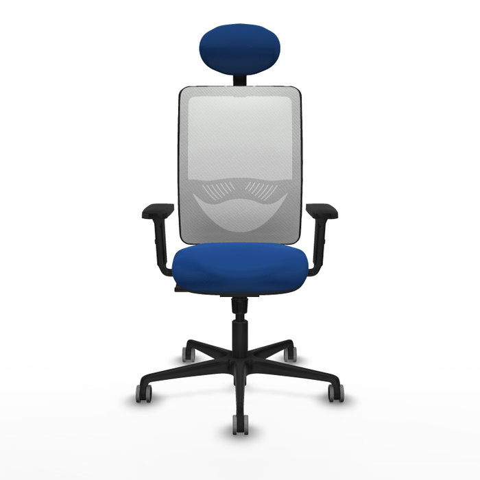 PIQUERAS Y CRESPO Silla de oficina Zulema con mecanismo Sincro, Azul y Blanco PIQUERAS Y CRESPO Silla de oficina Zulema con mecanismo Sincro, Azul y Blanco
