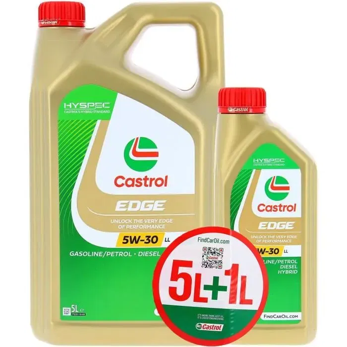 Castrol 057356 Aceite de Motor EDGE 5W-30 LL 6L Castrol 057356 Aceite de Motor EDGE 5W-30 LL 6L