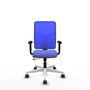 PIQUERAS Y CRESPO Silla de oficina Motilla con mecanismo Sincro/Traslack Azul