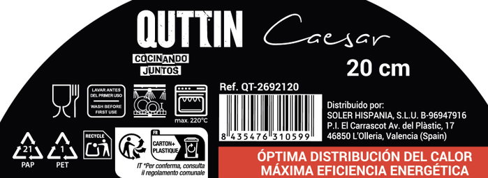 Quttin Sartén de Acero para Inducción Caesar 21.5cm Quttin Sartén de Acero para Inducción Caesar 21.5cm