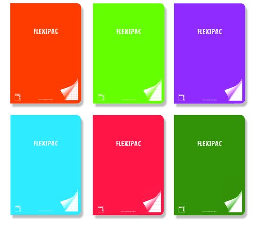 Pacsa Libreta Flexipac A4 48H 90g Cuadriculada Surtida Pack de 6 Pacsa Libreta Flexipac A4 48H 90g Cuadriculada Surtida Pack de 6