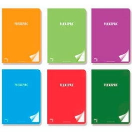 Pacsa Libreta Flexipac A4 48 Hojas 90gr Tapas Polipropileno Translúcido Flexible Pack 6 Unidades