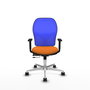 PIQUERAS Y CRESPO Silla de oficina Jorquera Sincro/Traslack Naranja y Azul