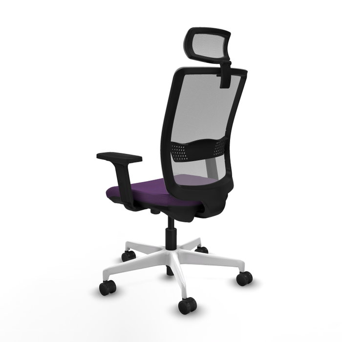 PIQUERAS Y CRESPO Silla de oficina Haches con mecanismo Sincro/Traslack, Morado y Gris PIQUERAS Y CRESPO Silla de oficina Haches con mecanismo Sincro/Traslack, Morado y Gris