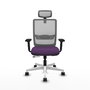 PIQUERAS Y CRESPO Silla de oficina Haches con mecanismo Sincro/Traslack, Morado y Gris