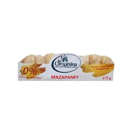 La Campesina Mazapán Vegano Sin Azúcar Añadido 175 g, con Almendra, Envasado Biodegradable y Compostable