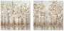 DKD Home Decor Cuadro Tradicional Beige Lienzo y MDF 2 x 90 x 90 cm (2 Unidades)