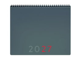 Finocam Agenda Anual 2027 Internacional Planificador 250x200 mm Gris con Notas