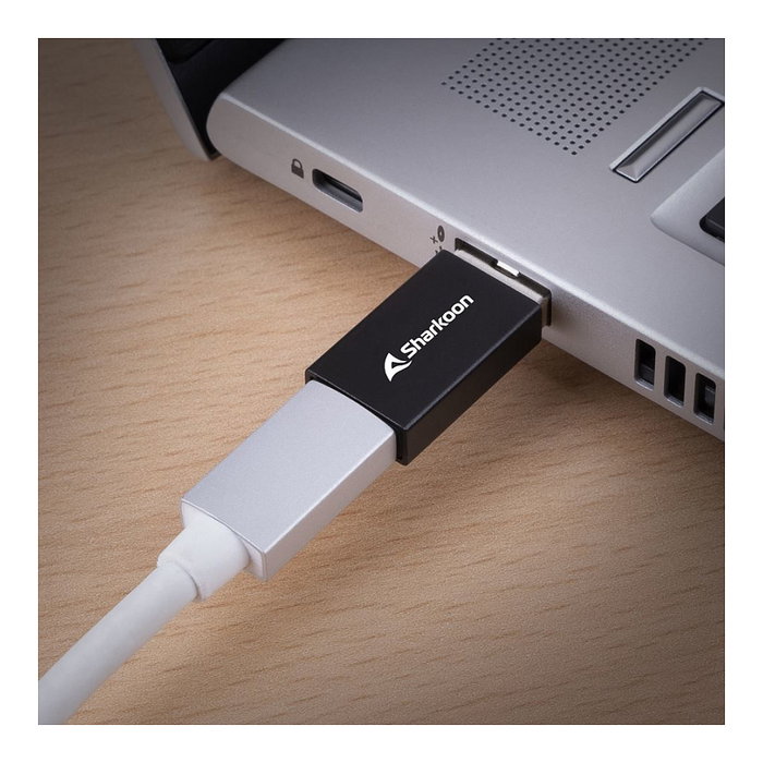 Sharkoon OfficePal USB 3.2 Gen 1 Adapter 2er Set USB-C a USB-A y USB-A a USB-C Negro 5 Gbit/s