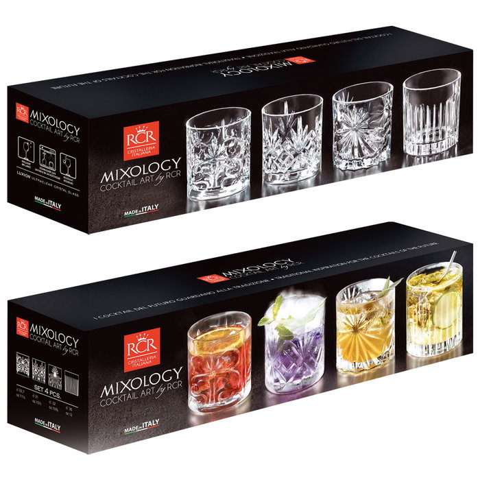 Rcr Cristalleria IT Mixology Set de 4 Vasos de Cristal eco-crystal LUXION®