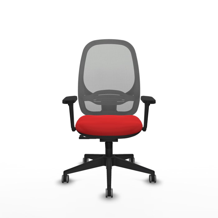 PIQUERAS Y CRESPO Silla de oficina Cilanco con mecanismo Sincro, Rojo y Gris