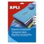 Apli Etiquetas de Poliéster Transparente 70x37 mm, 480 unidades
