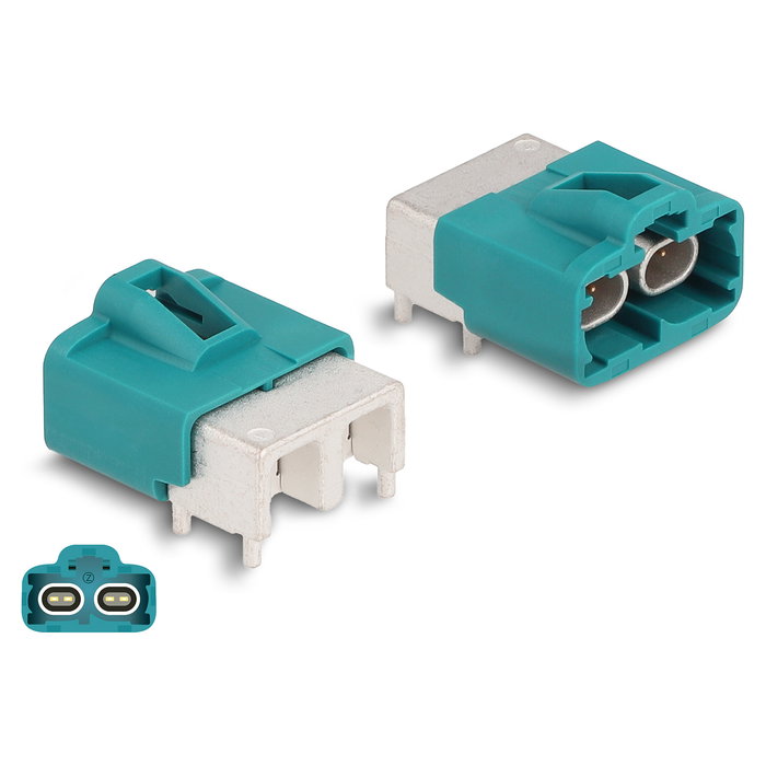 DeLOCK HDMTD Conector Doble Macho Angulado para PCB, 100 Ω, Azul y Plata, Plástico y Latón DeLOCK HDMTD Conector Doble Macho Angulado para PCB, 100 Ω, Azul y Plata, Plástico y Latón