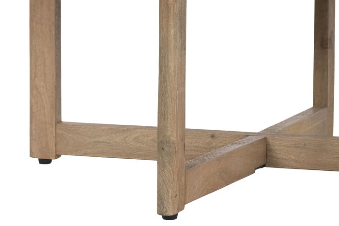 DKD Home Decor Mesa Centro Mango Natural 80 x 80 x 41 cm