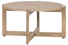 DKD Home Decor Mesa Centro Mango Natural 80 x 80 x 41 cm
