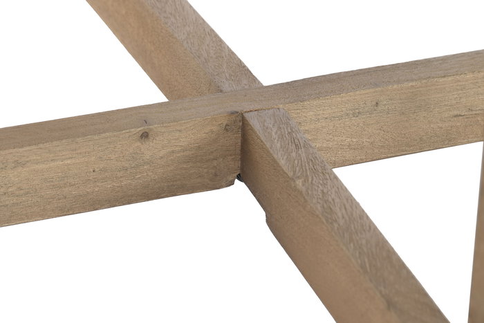 DKD Home Decor Mesa Centro Mango Natural 80 x 80 x 41 cm