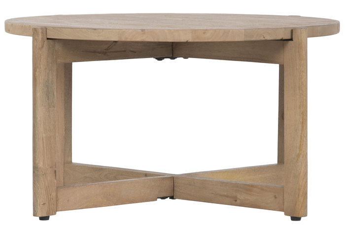 DKD Home Decor Mesa Centro Mango Natural 80 x 80 x 41 cm