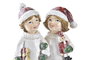 DKD Home Decor Figura Resina Niòos Rojo/Blanco