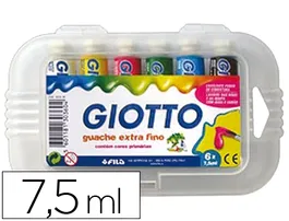 Giotto Tempera 7,5 ml Estuche 6 Colores Surtidos