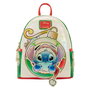 Loungefly Mochila Holiday Stitch Disney 22.8x26.6x11.4cm Cuero Sintetico