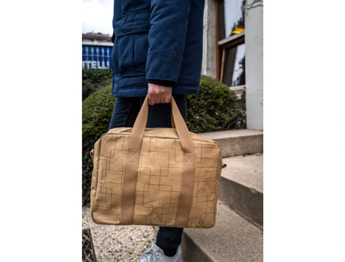 Exacompta Maletín Eterneco para Portátil 15" Imitación Cuero Vegetal Marrón 40x29x13 cm