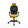 PIQUERAS Y CRESPO Silla de oficina Jorquera con mecanismo Sincro/Traslack, Amarillo y Negro