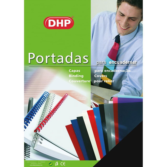 Dhp Tapas de Encuadernación A3 PVC Opaco 180 Micras Negro