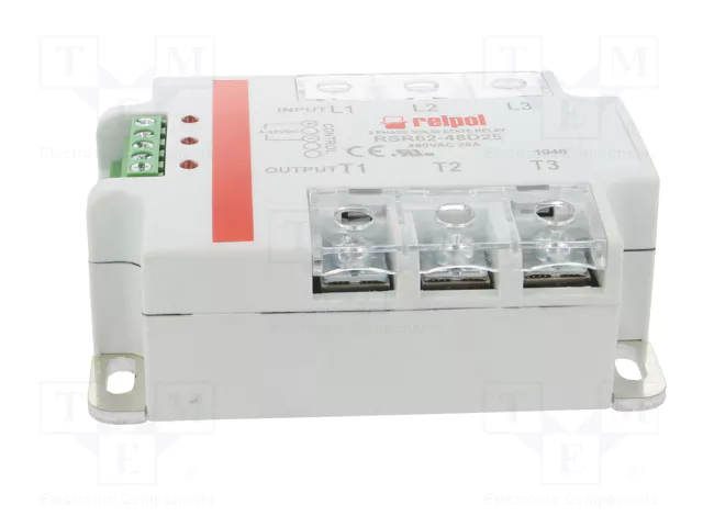 RELPOL RSR62-48D25 Relé de semiconductor trifásico 25A 24-530VAC