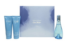 Davidoff Cool Water Woman Gift Set 100ml EDT + 75ml Body Lotion + 75ml Shower Gel