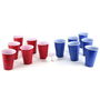 Mister Gadget Juego Beber Beer Pong Jeux Alcohol - 6 Vasos Rojos, 6 Vasos Azules, 2 Bolas e Instrucciones