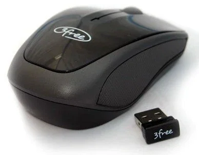 3free 3F-MCW401 Ratón Óptico Inalámbrico 1000 DPI Negro