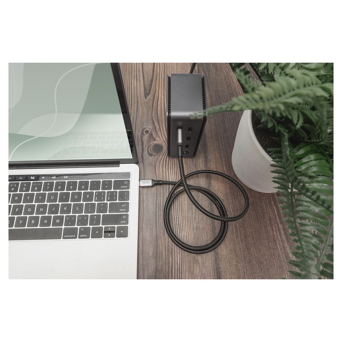 Digitus Cable USB4 USB-C a USB-C 40 Gbit/s 1 m Negro - Power Delivery 100W, 8K@60Hz, Certificado USB4 Gen 2x2, Plug and Play