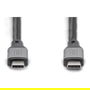 Digitus Cable USB4 USB-C a USB-C 40 Gbit/s 1 m Negro - Power Delivery 100W, 8K@60Hz, Certificado USB4 Gen 2x2, Plug and Play