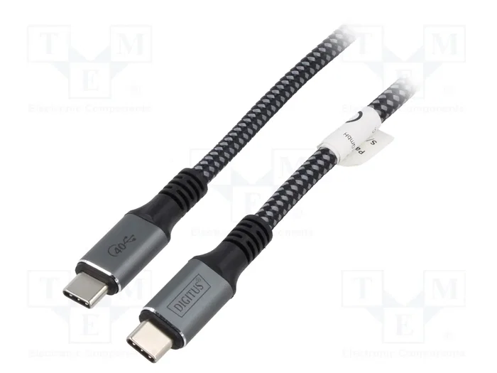 Digitus Cable de Conexión USB4.0 USB-C a USB-C 40Gbit/s 1m Negro Digitus Cable de Conexión USB4.0 USB-C a USB-C 40Gbit/s 1m Negro