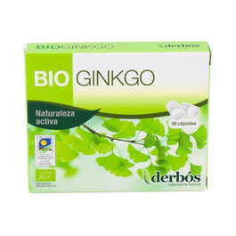 DERBOS Bioginkgo Biloba 30Cap. - Complemento para Memoria y Circulación, Extracto Ecológico de Ginkgo, 30 Cápsulas