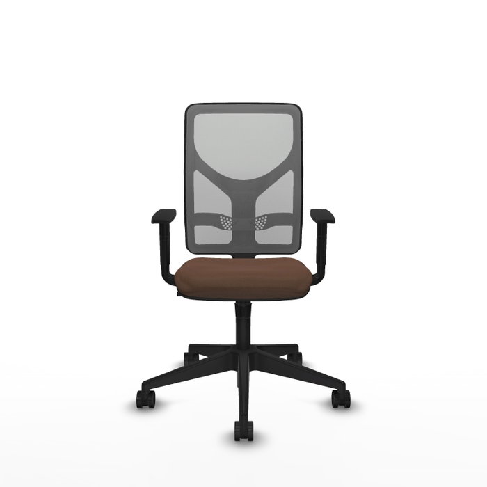 PIQUERAS Y CRESPO Silla de oficina Motilla con mecanismo Sincro, Tela Marrón y Malla Gris PIQUERAS Y CRESPO Silla de oficina Motilla con mecanismo Sincro, Tela Marrón y Malla Gris