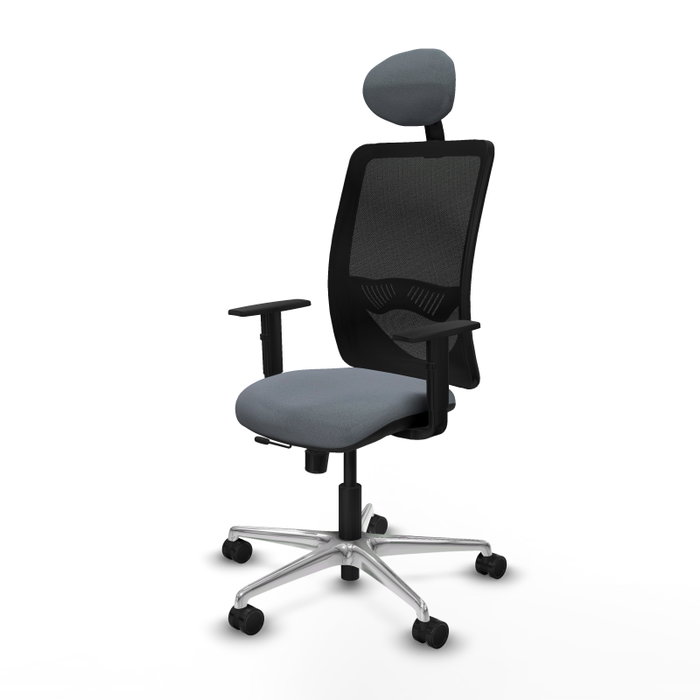 PIQUERAS Y CRESPO Silla de oficina Zulema con mecanismo Sincro/Traslack, Gris y Negro PIQUERAS Y CRESPO Silla de oficina Zulema con mecanismo Sincro/Traslack, Gris y Negro