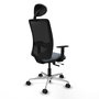 PIQUERAS Y CRESPO Silla de oficina Zulema con mecanismo Sincro/Traslack, Gris y Negro