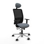 PIQUERAS Y CRESPO Silla de oficina Zulema con mecanismo Sincro/Traslack, Gris y Negro