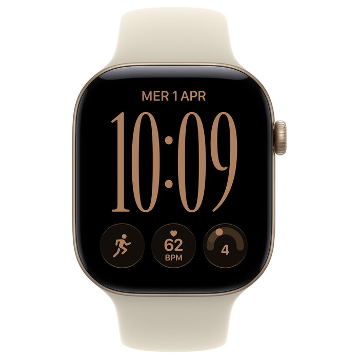 Apple Watch Series 12 GPS 46mm Oro claro Aluminio con Sand Sport Band - S/M