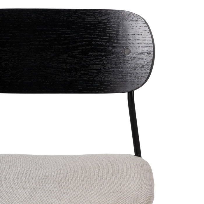 Silla Negro-Blanco Tejido-Metal Salón 49 X 53 X 80 cm (Set de 4) Silla Negro-Blanco Tejido-Metal Salón 49 X 53 X 80 cm (Set de 4)