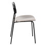Silla Negro-Blanco Tejido-Metal Salón 49 X 53 X 80 cm (Set de 4)
