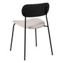 Silla Negro-Blanco Tejido-Metal Salón 49 X 53 X 80 cm (Set de 4)