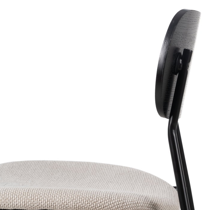 Silla Negro-Blanco Tejido-Metal Salón 49 X 53 X 80 cm (Set de 4) Silla Negro-Blanco Tejido-Metal Salón 49 X 53 X 80 cm (Set de 4)