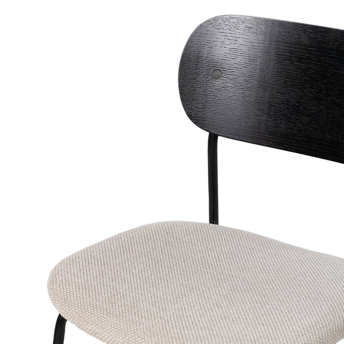 Silla Negro-Blanco Tejido-Metal Salón 49 X 53 X 80 cm (Set de 4) Silla Negro-Blanco Tejido-Metal Salón 49 X 53 X 80 cm (Set de 4)