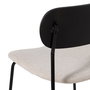 Silla Negro-Blanco Tejido-Metal Salón 49 X 53 X 80 cm (Set de 4)