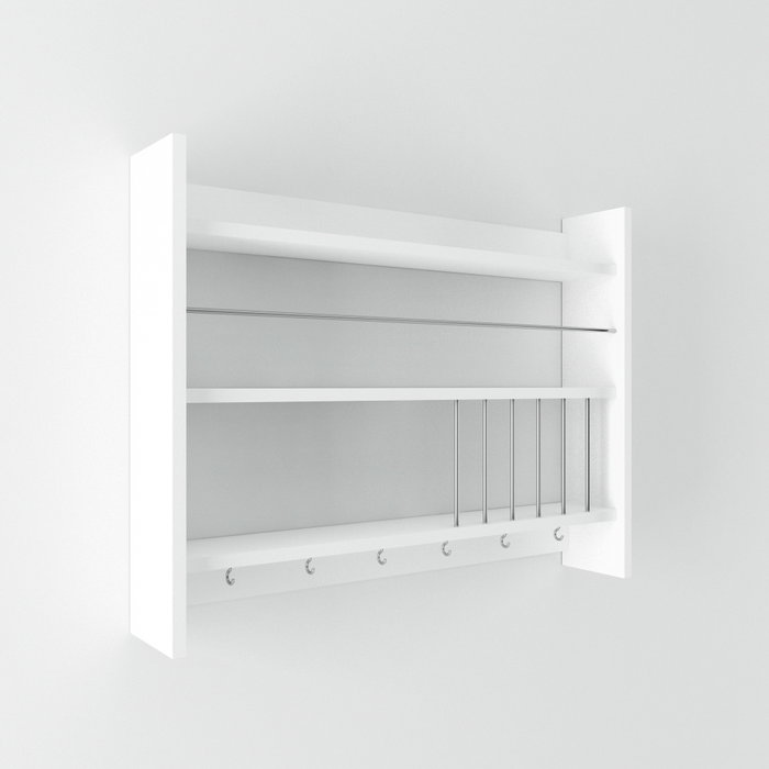 Hanah Home Estantería de Cocina Blanco 85x15x65 cm