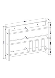 Hanah Home Estantería de Cocina Blanco 85x15x65 cm