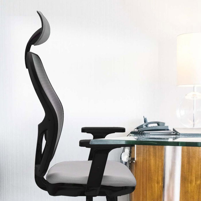 PIQUERAS Y CRESPO Silla de oficina Jorquera con mecanismo Sincro/Traslack, Negro y Blanco PIQUERAS Y CRESPO Silla de oficina Jorquera con mecanismo Sincro/Traslack, Negro y Blanco